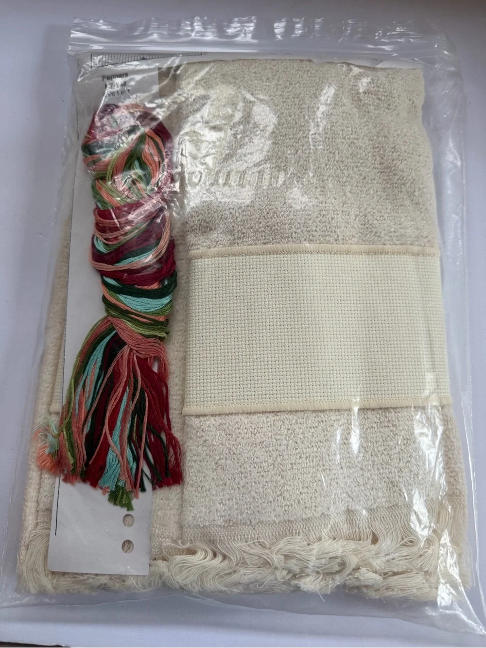 The Design Connection's Pepper Hand Towel Counted Cross Stitch Kit